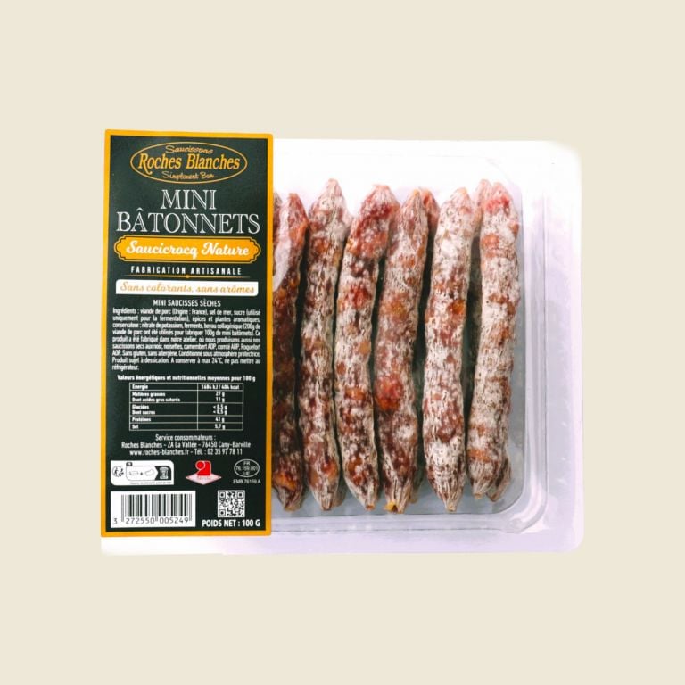 Mini bâtonnets de saucisses sèches nature