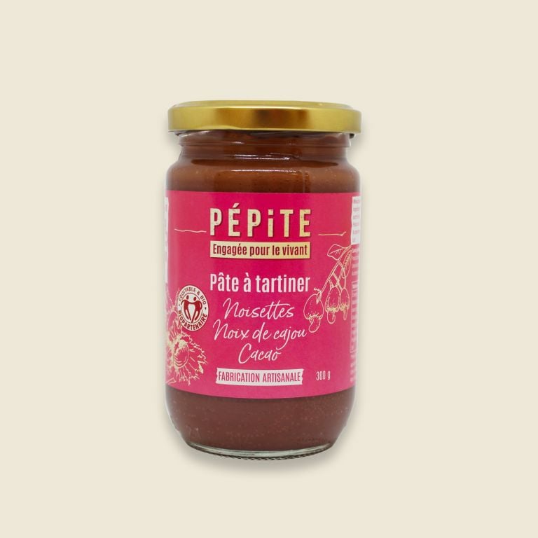 Pâte à tartiner 75% noix de cajou et noisettes