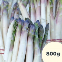 Asperges blanches violettes