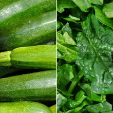 Courgettes et épinards