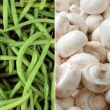 Haricots verts & champignons blancs