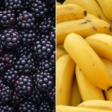 Mûres et bananes
