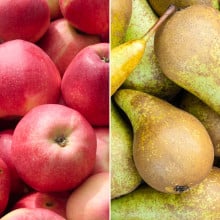 Pommes cripps pink et poires conférence