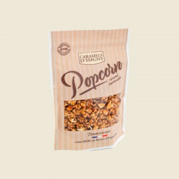 Sachet de pop corn caramel d'Isigny