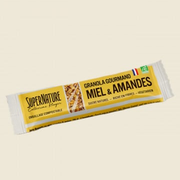 Barre granola miel et amandes bio Supernature